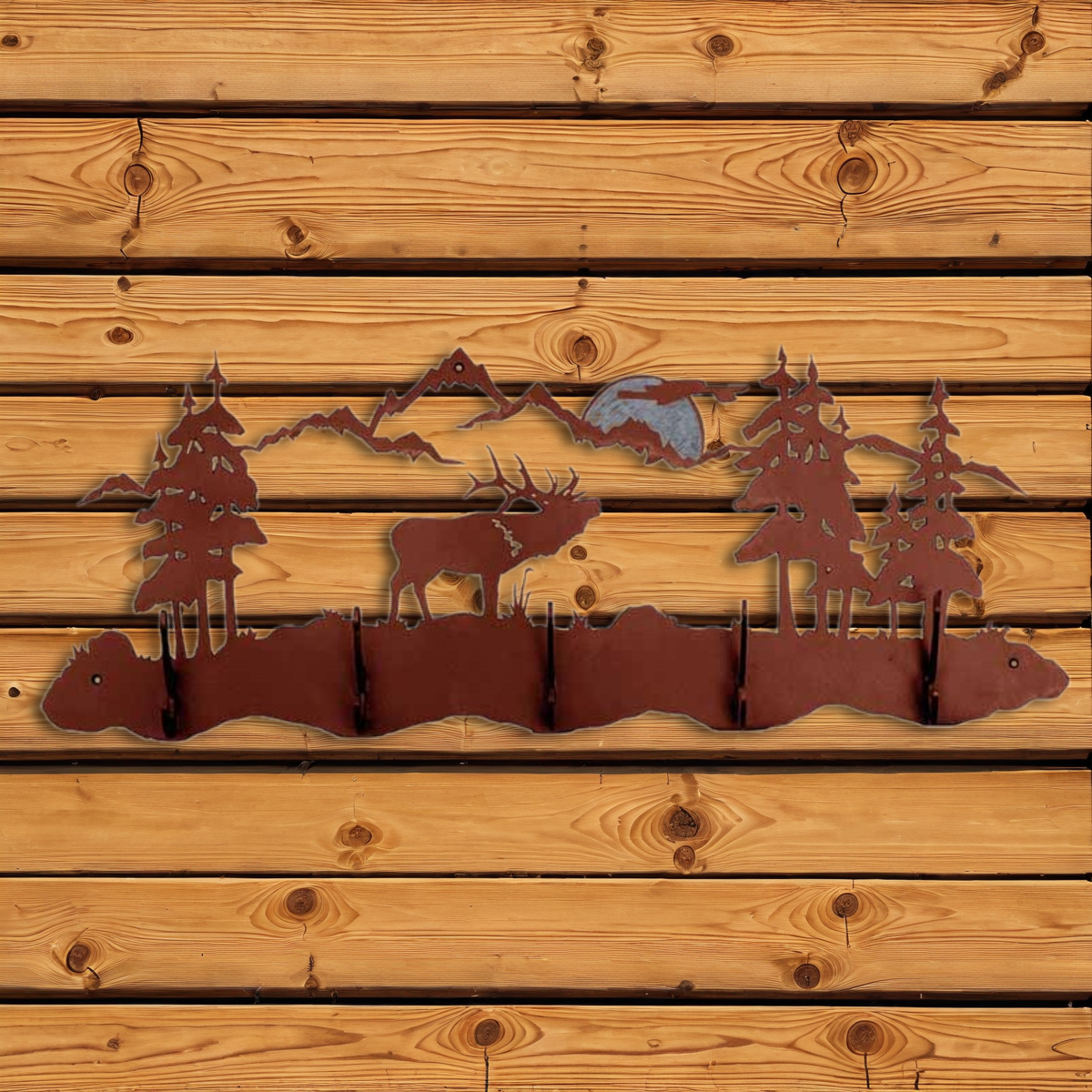 CH-6525 Elk Scenic Five Hook Burnished