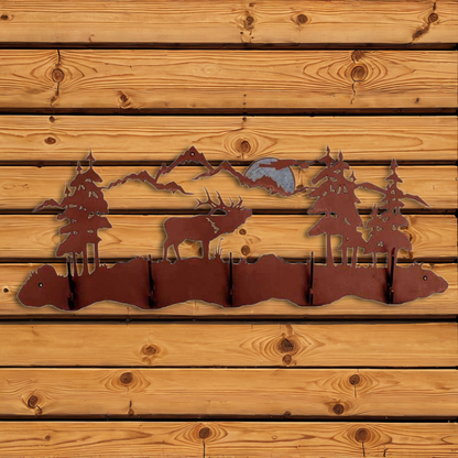 CH-6525 Elk Scenic Five Hook Burnished