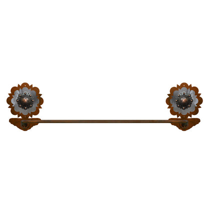BA-7019 Copper Round Pico Concho Towel Bar