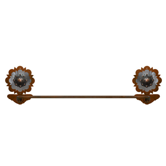 BA-7019 Copper Round Pico Concho Towel Bar