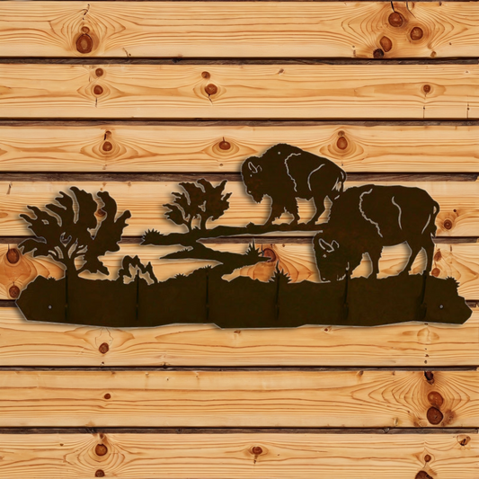 CH-5696 Buffalo Herd Scenic Six Hook