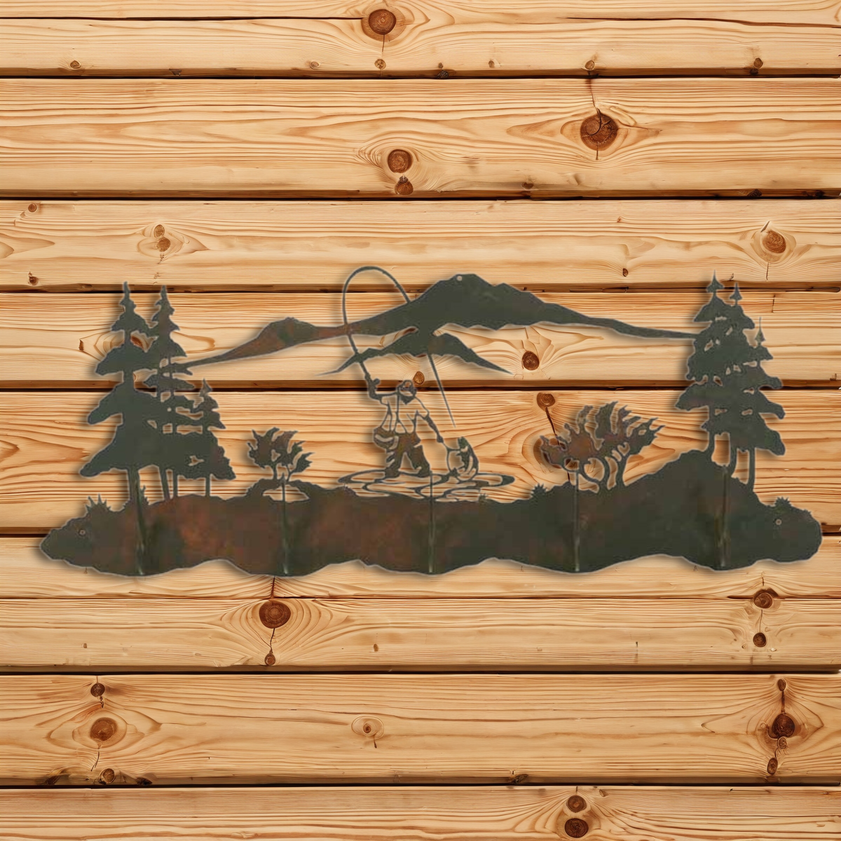 CH-6561 Fly Fisherman Scenic Five Hook