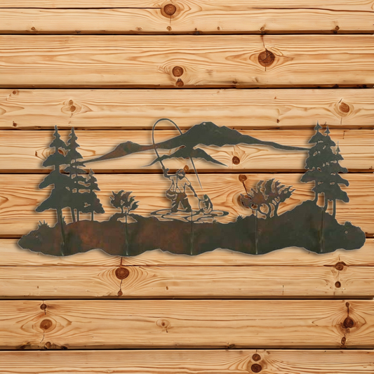 CH-6561 Fly Fisherman Scenic Five Hook