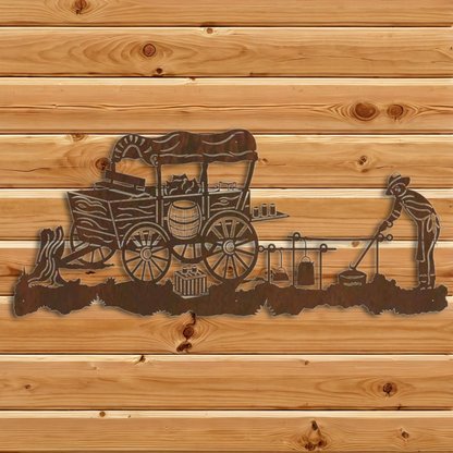 WA-6020 Chuck Wagon Wall Art - 57"