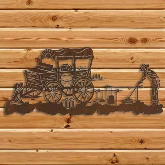 WA-6020 Chuck Wagon Wall Art - 57"