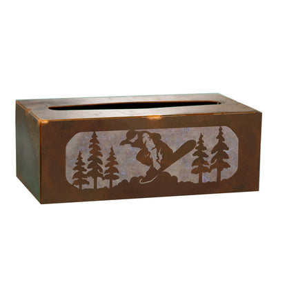 TC-9238 Snowboarder Rectangle Tissue Box Cover