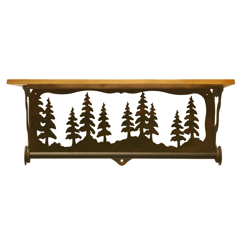 Pine Forest 20" Hand Towel Bar Shelf