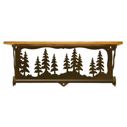 Pine Forest 20" Hand Towel Bar Shelf