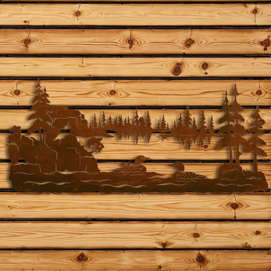 WA-6054 Loon Wall Art - 57"