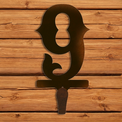 CHL-609 9 Western Font Single Coat Hook