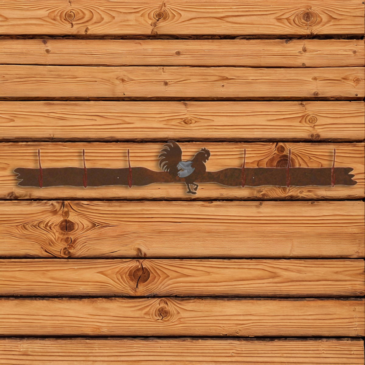 CH-5672 Rooster Six Hook Burnished