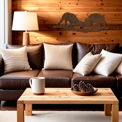 Fighting Elk Wall Art - 42"