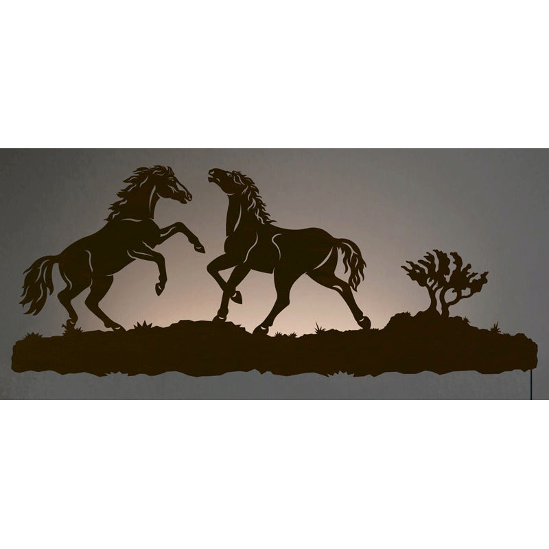 WA-9050 Wild Horses Back Lite Wall Art