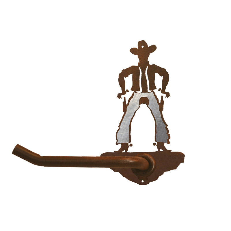 BA-8112 Cowboy Tissue Holder Burnished
