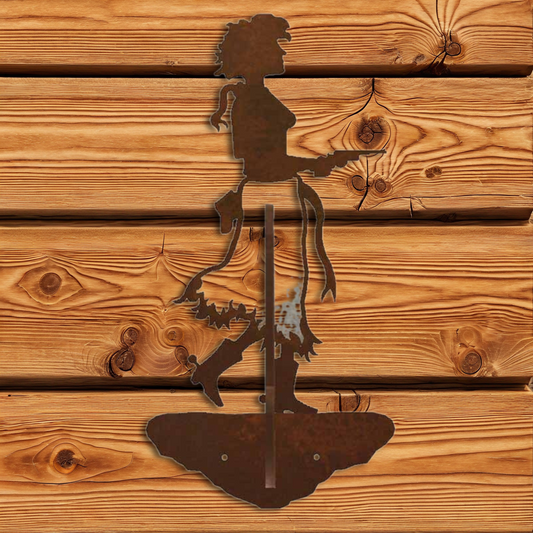 CH-5258 Pistol Cowgirl Double Coat Hook Burnished