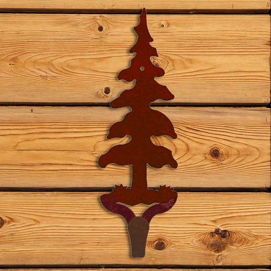 CHL-228 Single Pine Tree Large Single Coat Hook