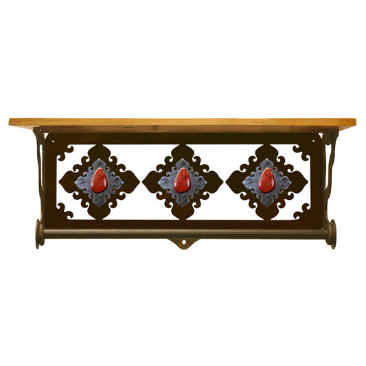 Red Jasper 20" Hand Towel Bar Shelf