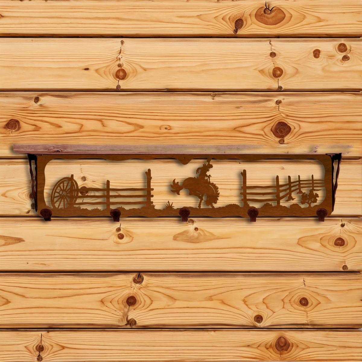 SW-4752 Bronc 34" Coat Hook Shelf