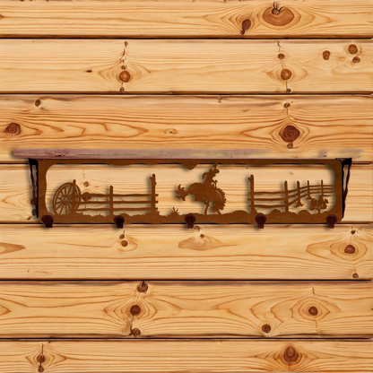 SW-4752 Bronc 34" Coat Hook Shelf