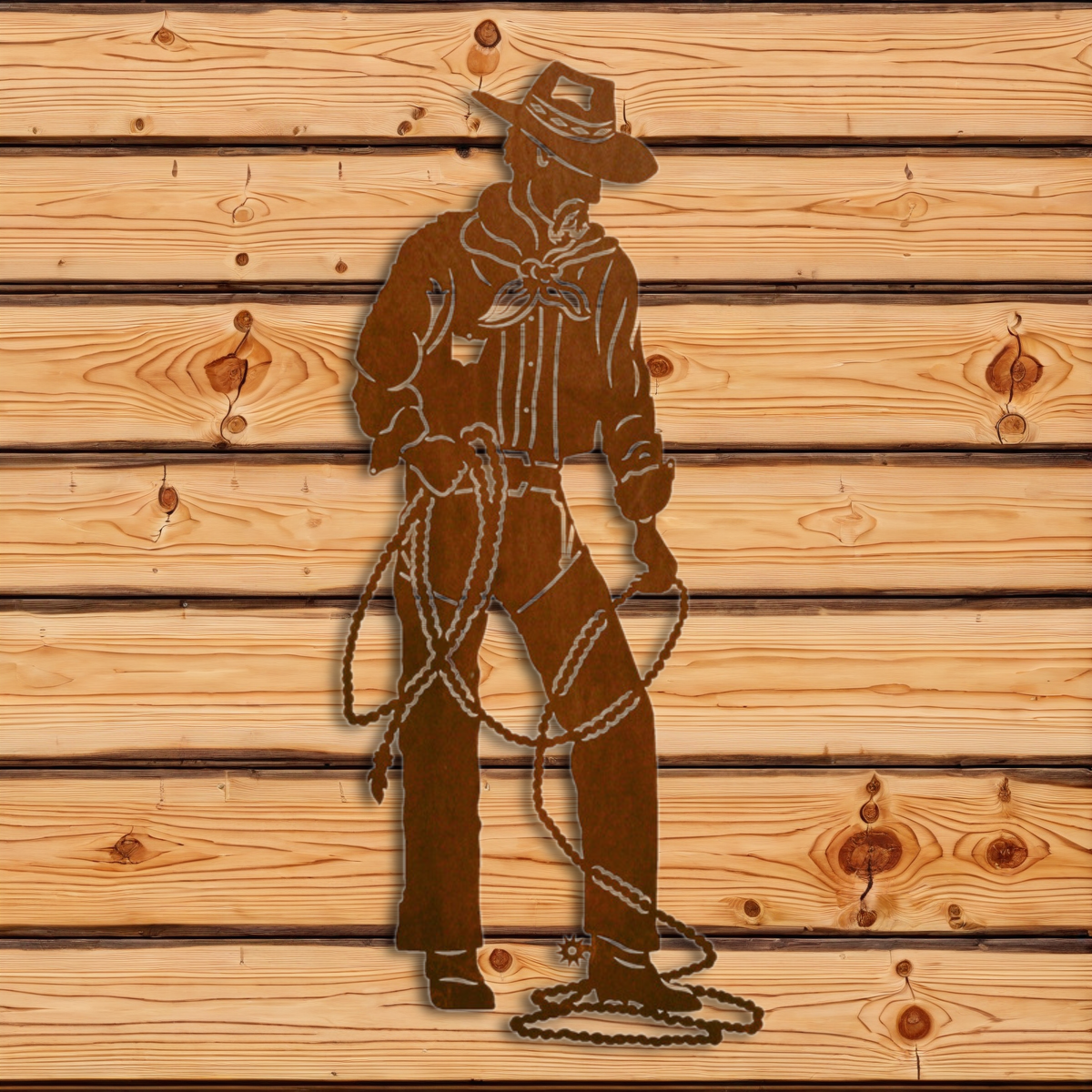 WA-4209 Cowboy with Lasso Wall Art - 42"