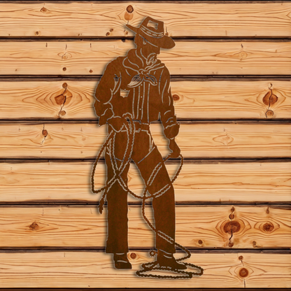 WA-4209 Cowboy with Lasso Wall Art - 42"