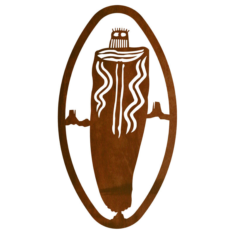 Barrier Ghost Oval Vertical Wall Art