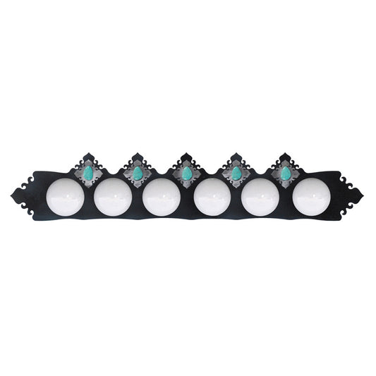 Turquoise Stone Six Light Vanity