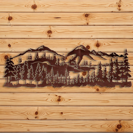 WA-8414 Mountain Scene Wall Art - 84"