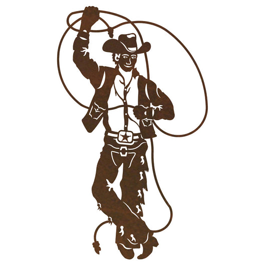 Roping Cowboy 42" Wall Art