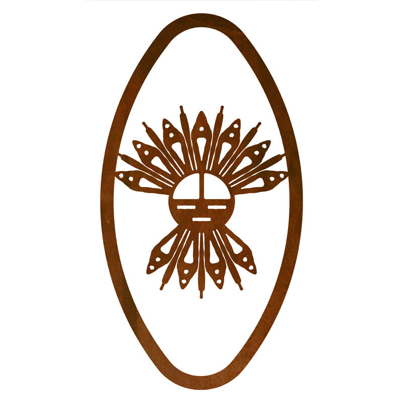 Sand Painting Moon Oval Vertical Wall Art