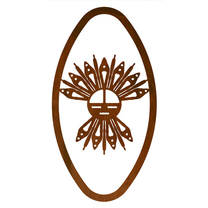 Sand Painting Moon Oval Vertical Wall Art