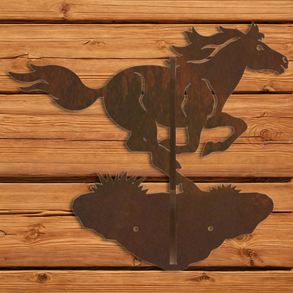 CH-5276 Running Horse Double Coat Hook