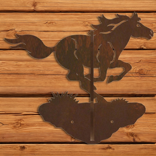 CH-5276 Running Horse Double Coat Hook