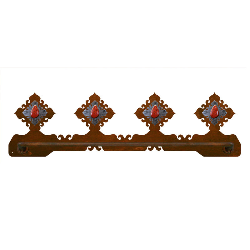 BA-8542 Red Jasper Scenic Stone Towel Bar
