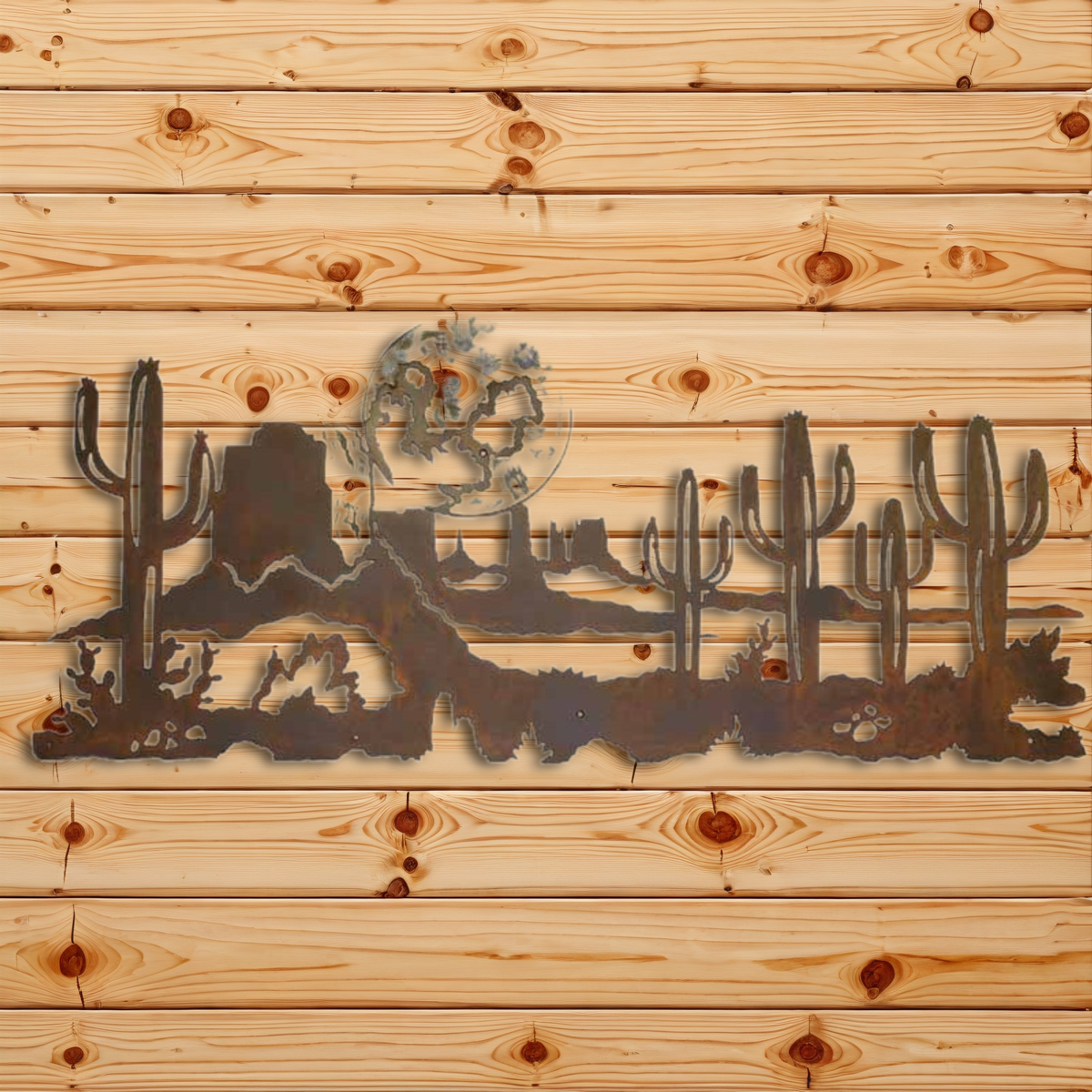 WAB-6045 Desert Scene 57" Burnished Wall Art