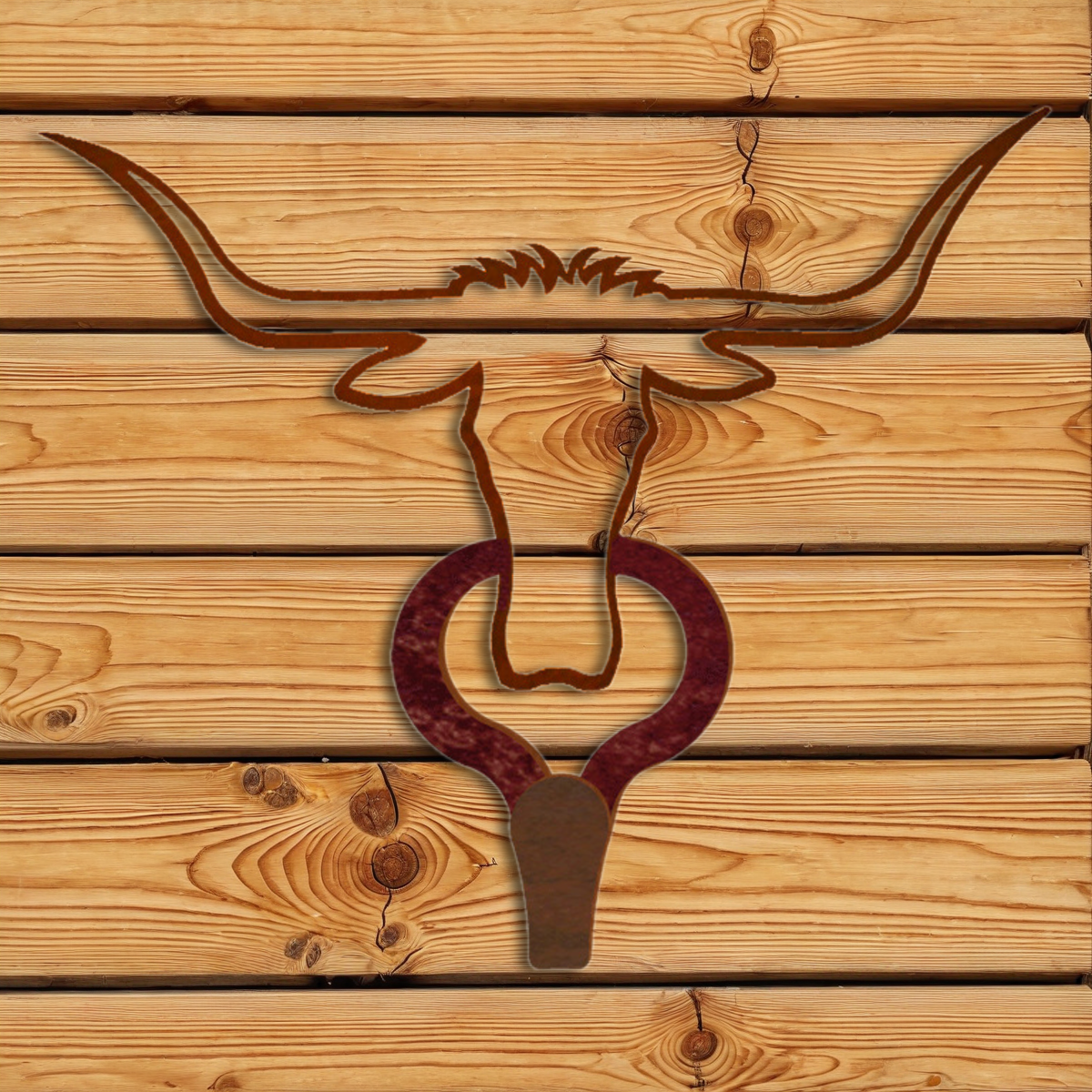 CHL-167 Long Horn Large Single Coat Hook Burnished