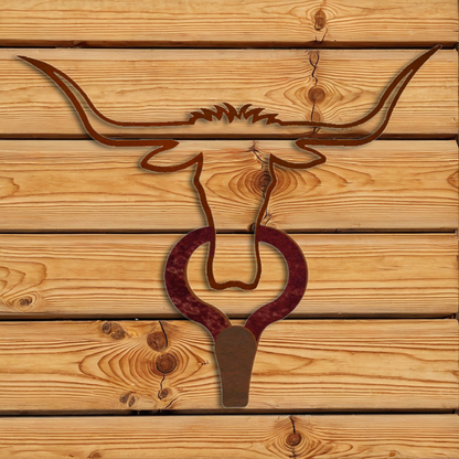 CHL-167 Long Horn Large Single Coat Hook Burnished