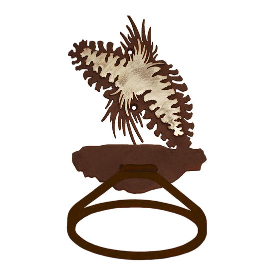 BA-8351 Pine Cone Towel Ring Burnished