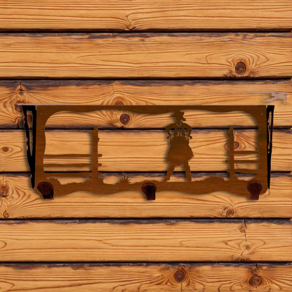 SW-3757 Cowgirl 20" Coat Hook Shelf