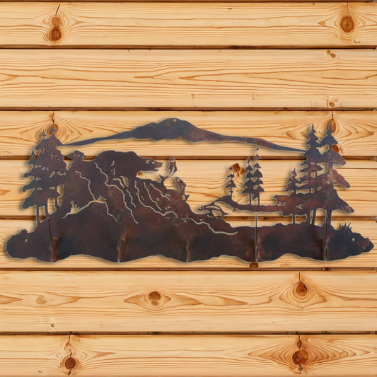 CH-6545 Fishing Bear Scenic Five Hook