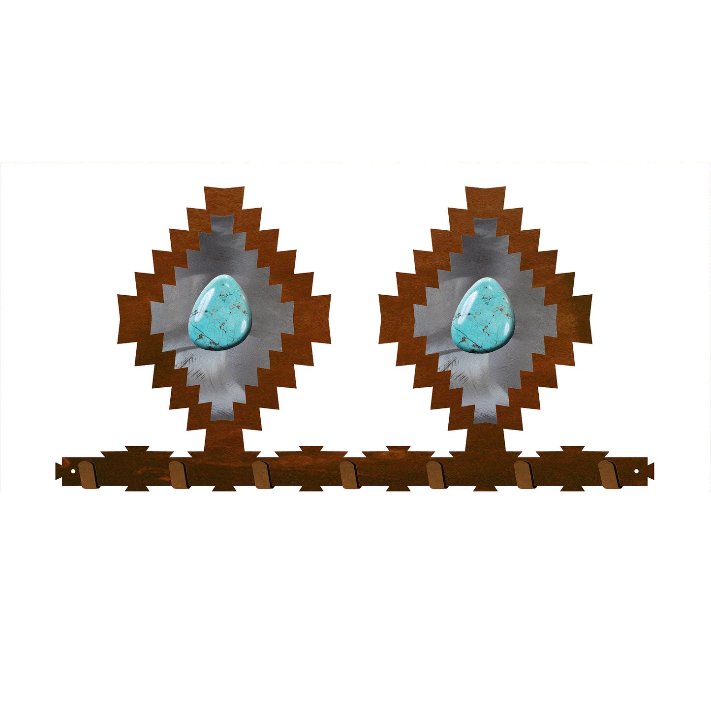 Desert Diamond with Turquoise Key Chain Holder