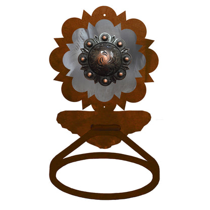 BA-7319 Copper Round Pico Concho Towel Ring