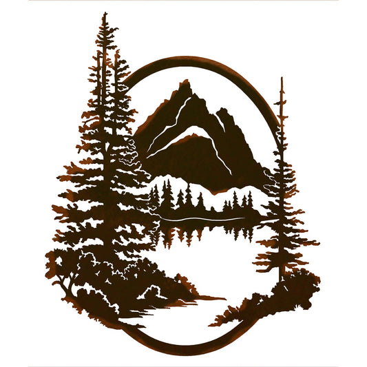 Tetons Jennys Lake 26" Oval Wall Art