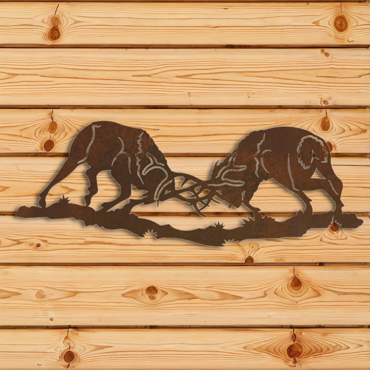 WA-4214 Fighting Elk Wall Art - 42"