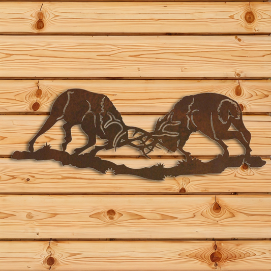 WA-4214 Fighting Elk Wall Art - 42"