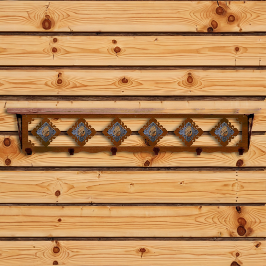 SW-5767 Picture Jasper Stone 42" Coat Hook Shelf