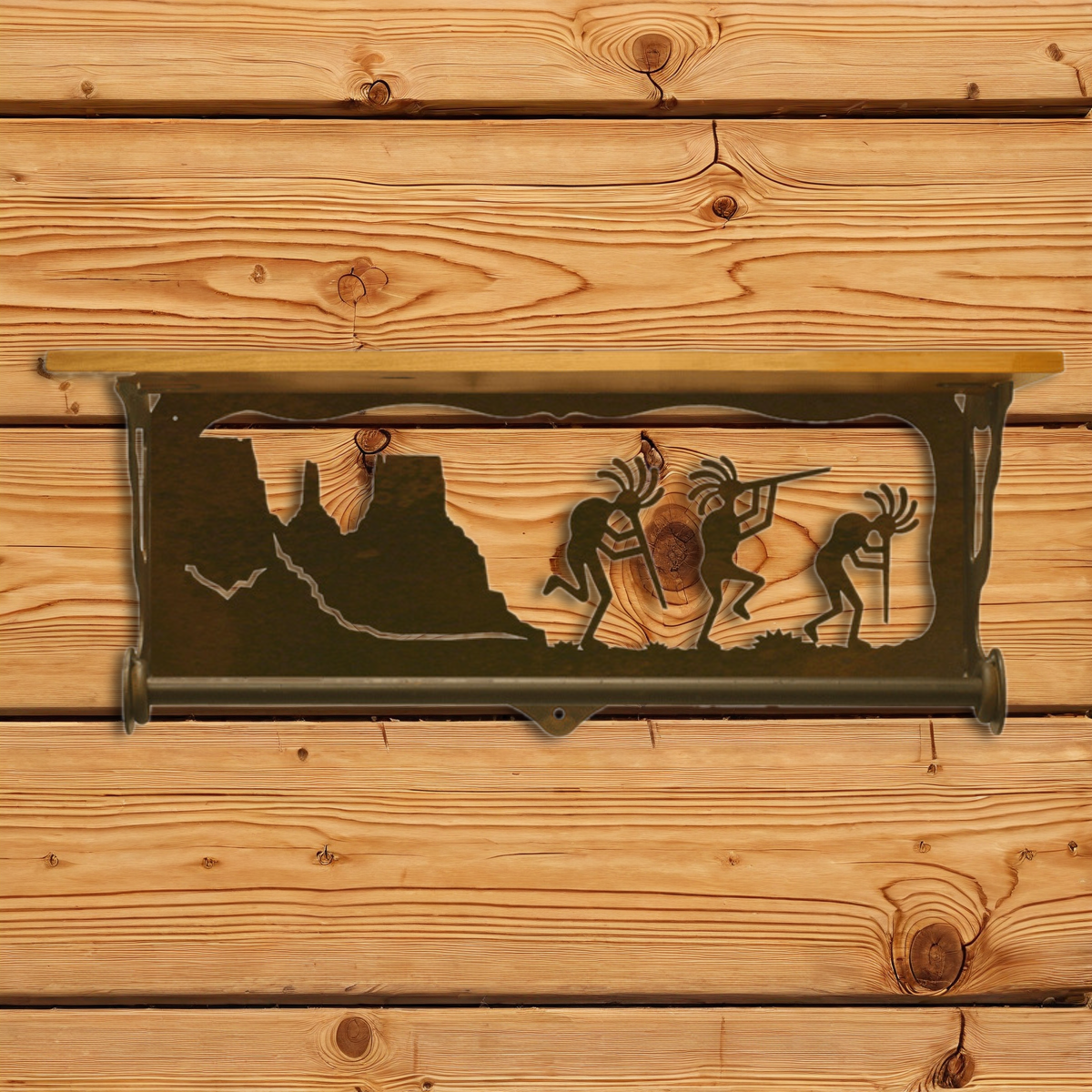 BA-2028 Kokopelli 20" Hand Towel Bar Shelf