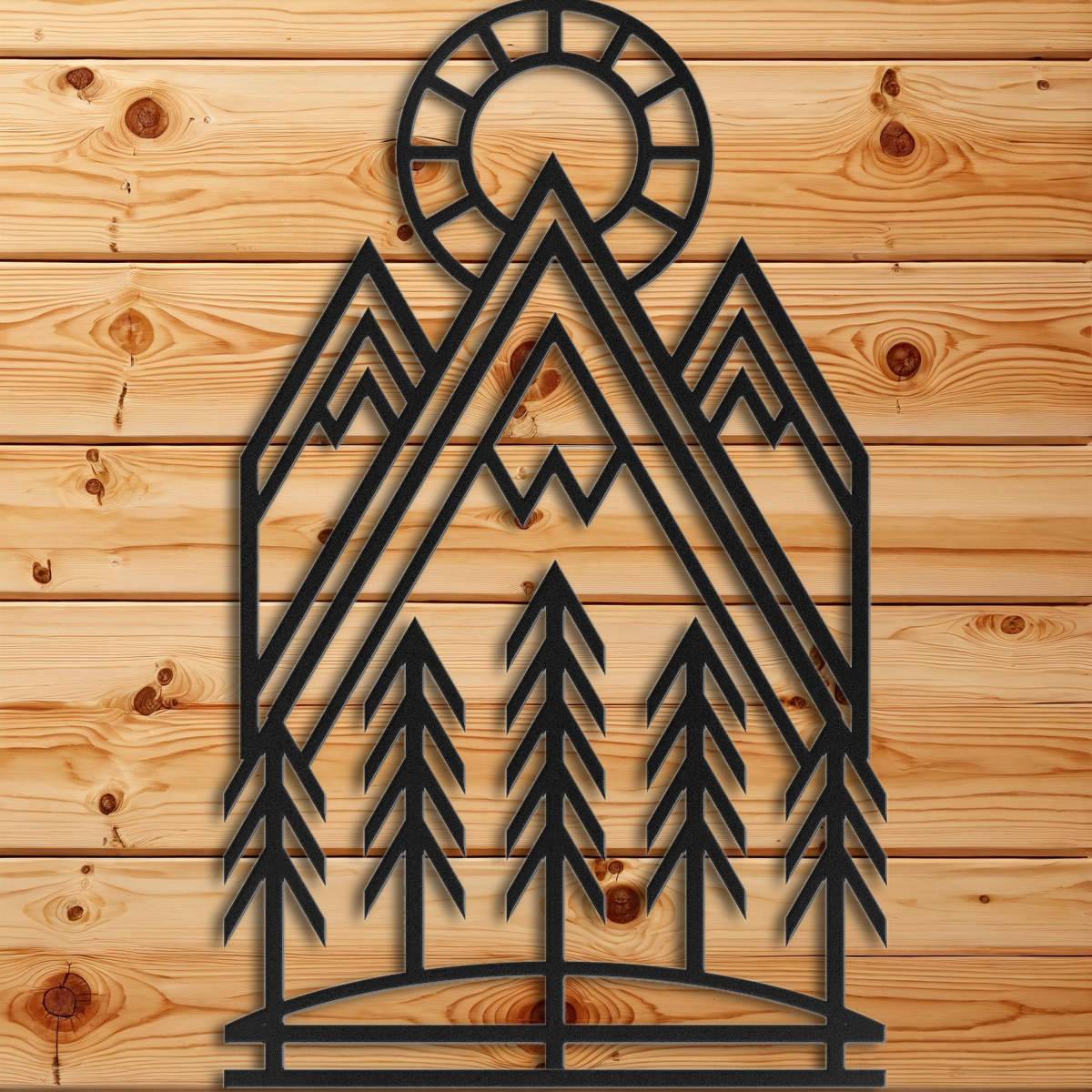 Mountain Sun Abstract Wall Art