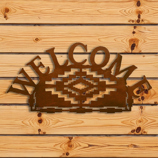 WE-9627 Desert Diamond Horizontal Welcome Sign