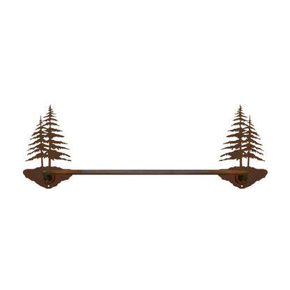 Double Pine Tree Hand Towel Bar
